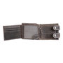 Wallet with Chain for Men in Dark Brown Buffalo Leather