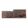 Card holder made of cognac / natural buffalo leather