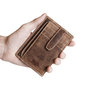 Card holder made of cognac / natural buffalo leather