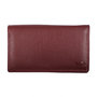 Spacious Ladies Wallet of Dark Red Leather