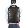 Laptop Backpack Made Of Smooth Black Leather