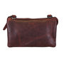 Leather Shoulder Bag - Clutch - Bum Bag In Red Leather