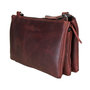 Leather Shoulder Bag - Clutch - Bum Bag In Red Leather