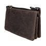 Leather Festival Bag Or Purse Bag In The Color Dark Brown