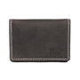 Dark Brown Leather Mini Wallet Made of Buffalo Leather