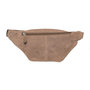 Leather Fanny Pack Bum Bag In Taupe Colored Leather