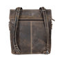 Leather Backpack Or Shoulder Bag Made Of Brown Leather