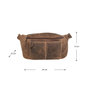 Large Belt Bag For Men Or Ladies Made Of Cognac Leather