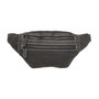 Black Leather Crossbody Bum Bag - Pouch Bag For Women And Men