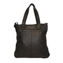 Black Ladies Shoulder Bag Of Smooth Braided Leather