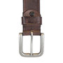Dark Brown Leather Belt Of Genuine Leather - 3.5 cm Wide