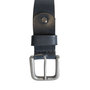  Dark Blue Leather Belt Made Of Genuine Leather - 3.5 cm Wide