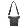 Black leather bum bag crossbody shoulder bag