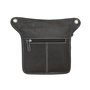 Black leather bum bag crossbody shoulder bag