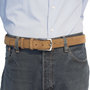 Suede Belt Cognac/Light Brown • With A Stylish Silver Buckle