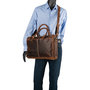 Leather Laptop Bag 15.6 inches Light Brown Leather