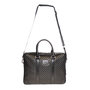 Laptop Bag Of Black Leather With Print