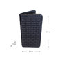 Dark blue Leather Phone Case With A Braided Leather Print