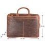 Light brown Leather Laptop Bag With A Shoulder Strap