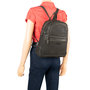 Black Leather Backpack With 4 Compartments And A Zipper