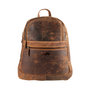 Backpack Of Cognac Colored Leather With 4 Compartments