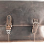 Messenger Bag With Flap Made Of Dark Brown Buffalo Leather
