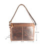 Messenger Bag - Shoulder Bag Made of Light Brown Buffalo Leather