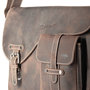 Messenger Bag - Shoulder Bag Made of Dark Brown Buffalo Leather