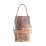 Brown Leather Crossbody Shoulder Bag - Compact Model