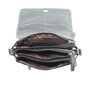 Black Leather Crossbody Shoulder Bag - Compact Model