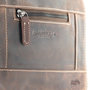 Dark Brown Leather Crossbody Shoulder Bag - Compact Model