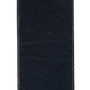  Dark Blue Leather Belt Made Of Genuine Leather - 3 cm Wide