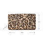 Brown leather ladies wallet with a leopard print