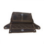 Dark brown leather bum bag crossbody shoulder bag