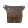 Light brown leather bum bag crossbody shoulder bag
