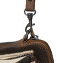 Leather Crossbody Shoulder Bag With A Jaguar Print