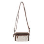 Leather Crossbody Shoulder Bag With A Cheetah Print