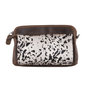Leather Crossbody Shoulder Bag With An Animal Print
