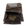 Men's Wallet - Billfold Model Made Of Dark Brown Leather