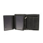 Men's Wallet - Billfold Model Made Of Black Leather