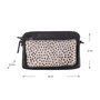 Black Leather Crossbody Bag Fanny Pack With A Cheetah Print