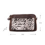 Dark Brown Leather Crossbody Fanny Pack With An Animal Print