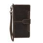 iPhone 11 Pro Bookcase Case Dark Brown Leather 