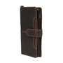 Apple iPhone XS Bookcase Case Dark Brown Leather 