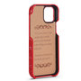 iPhone 12 Mini Case Made of Red Leather With Croco Print