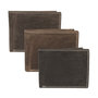 Men's Billfold Wallet Of Black Buffalo Leather