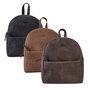 Ladies Backpack Of Brown Leather With A Croc Print