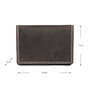Dark Brown Leather Mini Wallet Made of Buffalo Leather