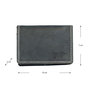 Black Leather Mini Wallet Made of Buffalo Leather
