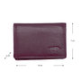 Mini ladies wallet made of burgundy red cowhide leather